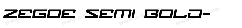 Zegoe Semi Bold字体转换
